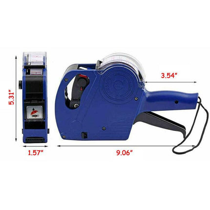 Tag Gun Labeller Kit with 6 Rolls Labels and 5 Inks Roller - Aimall