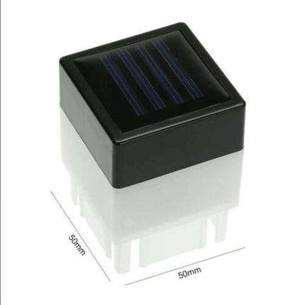 1-8PCS Square Waterproof LED Solar Light Fence Post Pool Garden Lamp (Warm/Cold) - Aimall