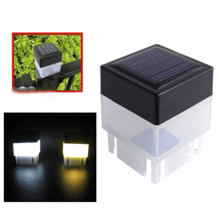 1-8PCS Square Waterproof LED Solar Light Fence Post Pool Garden Lamp (Warm/Cold) - Aimall