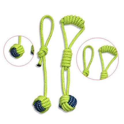 7Pcs Dog Rope Chew Toys Kit Tough Strong Knot Ball Pet Puppy Cotton Teething Toy - Aimall