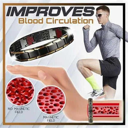 Mens Double Strong Magnetic Therapy Bracelet Arthritis Pain Relief Jewelry AU - Aimall