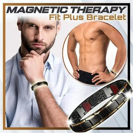 Mens Double Strong Magnetic Therapy Bracelet Arthritis Pain Relief Jewelry AU - Aimall