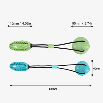 Pet Molar Bite Toy Multifunction Floor Suction Cup Dog Balls Interactive PuppyAU - Aimall