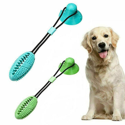 Pet Molar Bite Toy Multifunction Floor Suction Cup Dog Balls Interactive PuppyAU - Aimall