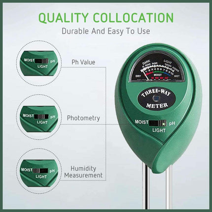 3 in 1 Soil PH Tester Water Moisture Test Meter Kit For Garden Plant Testing AU - Aimall