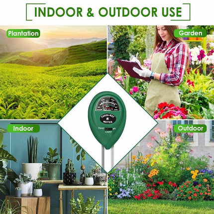 3 in 1 Soil PH Tester Water Moisture Test Meter Kit For Garden Plant Testing AU - Aimall
