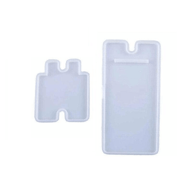 2Pcs Silicone Mobile Phone Stand Mould Holder Casting Mold Resin Epoxy Craft AU - Aimall