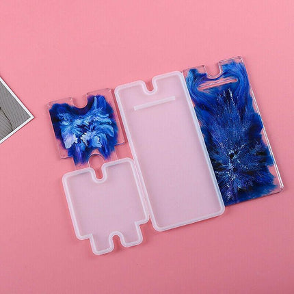 2Pcs Silicone Mobile Phone Stand Mould Holder Casting Mold Resin Epoxy Craft AU - Aimall
