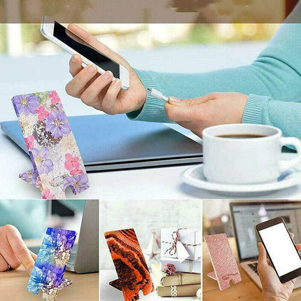2Pcs Silicone Mobile Phone Stand Mould Holder Casting Mold Resin Epoxy Craft AU - Aimall