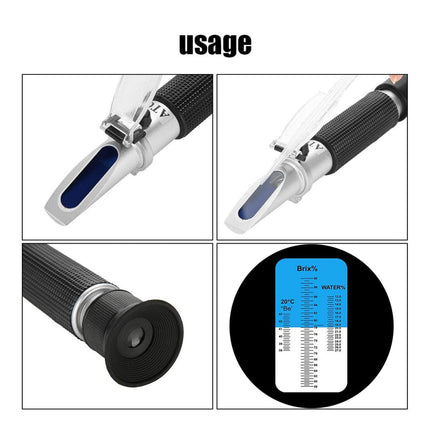 58-90% Honey Refractometer Calibration Refractometer Honey Moisture Meter AU - Aimall