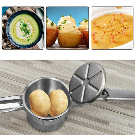 Professional Potato Mincer with stainless steel design.