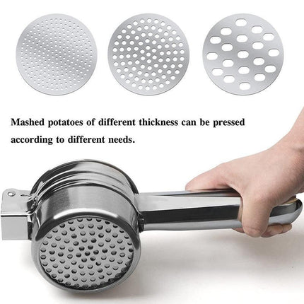 Professional Potato Mincer with stainless steel design.