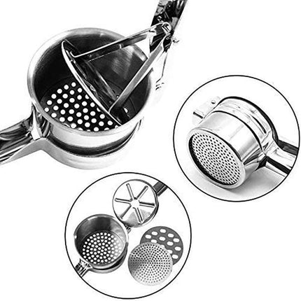 Professional Potato Mincer with stainless steel design.