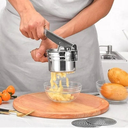 Professional Potato Mincer with stainless steel design.