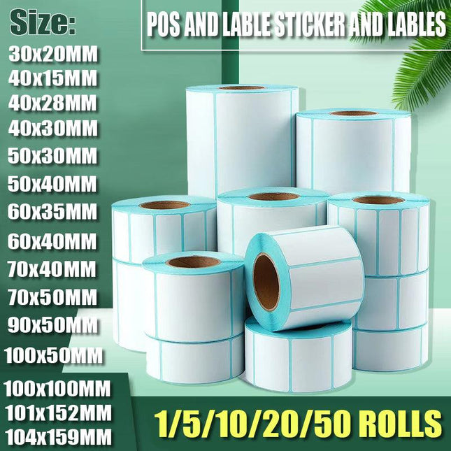 All Sizes Barcode, POS and Label Sticker and Labels,tag, Direct Thermal - Aimall