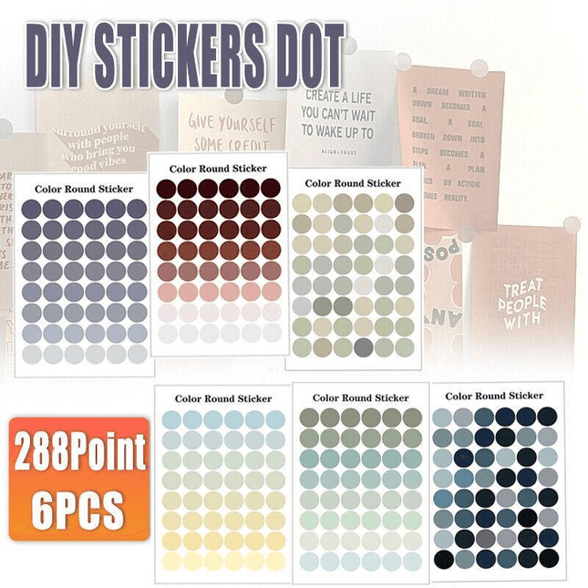 DIY Stickers Dot Scrapbook Albums Photo Wall Journal Sealing Sticker AU Stock - Aimall