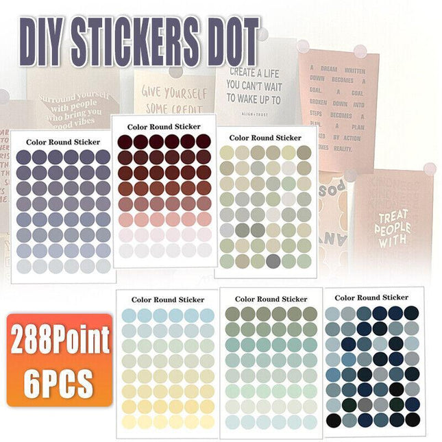 DIY Stickers Dot Scrapbook Albums Photo Wall Journal Sealing Sticker AU Stock - Aimall