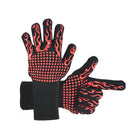 2x Heat Proof Resistant Oven BBQ Gloves 35cm Kitchen Cooking Silicone Mitt NEW - Aimall