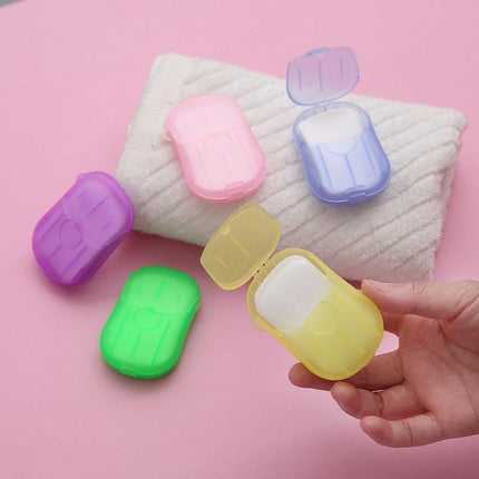 100PCS Portable Washing Slice Sheets Hand Bath Travel Scented Foaming Paper Soap - Aimall