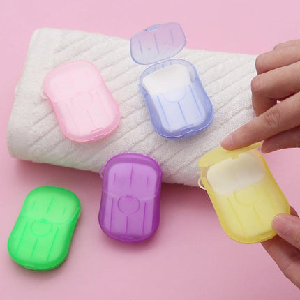 100PCS Portable Washing Slice Sheets Hand Bath Travel Scented Foaming Paper Soap - Aimall