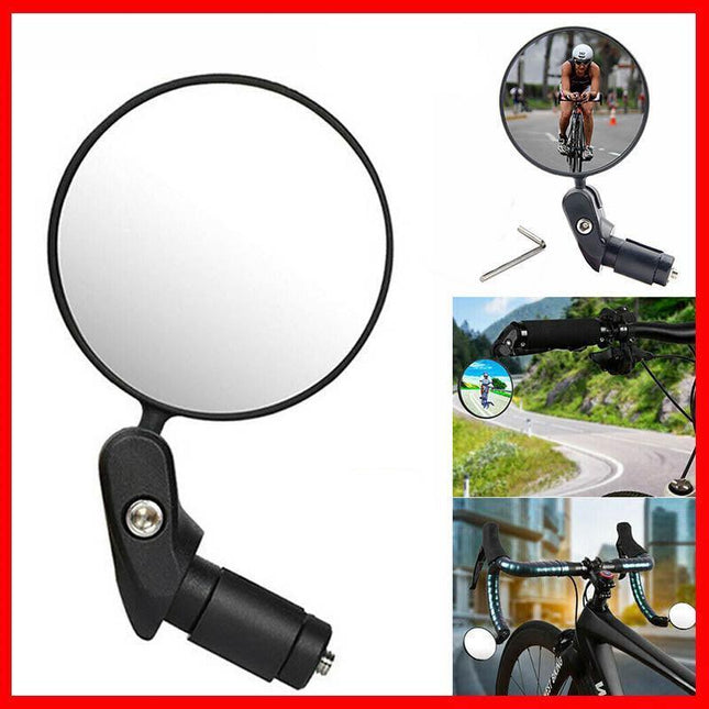 MTB Mountain Bike Rearview Mirror Bicycle Handlebar Convex View Rear Mirror AU - Aimall