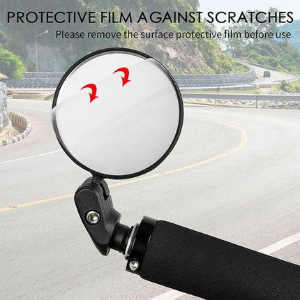 MTB Mountain Bike Rearview Mirror Bicycle Handlebar Convex View Rear Mirror AU - Aimall