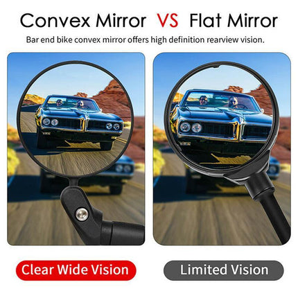 MTB Mountain Bike Rearview Mirror Bicycle Handlebar Convex View Rear Mirror AU - Aimall