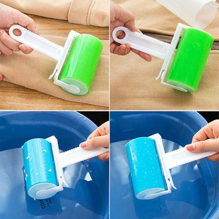 3x Sticky Pet Hair Dust Cleaning Washable Brush Lint Roller Dog Clothes Remover - Aimall