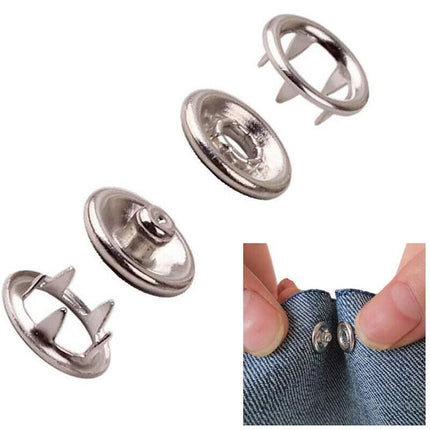 200 Sets Snaps Fasteners Sewing Buttons Metal Press Studs Tools Kit Plier Snap - Aimall