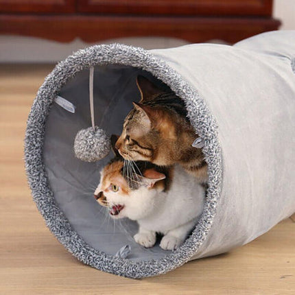 PAWZ Road Cat Tunnel Pet Toys Play Hide Tube with Ball For Large Cat Dogs Rabbit - Aimall