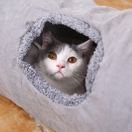 PAWZ Road Cat Tunnel Pet Toys Play Hide Tube with Ball For Large Cat Dogs Rabbit - Aimall