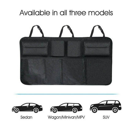 Large Organiser Hanging Pouch Bag Car Seat Back SUV Hatchback Trunk Boot Storage - Aimall