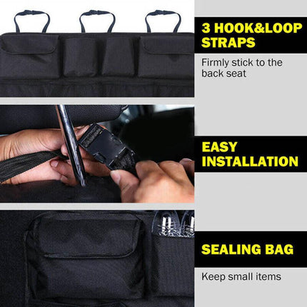 Large Organiser Hanging Pouch Bag Car Seat Back SUV Hatchback Trunk Boot Storage - Aimall