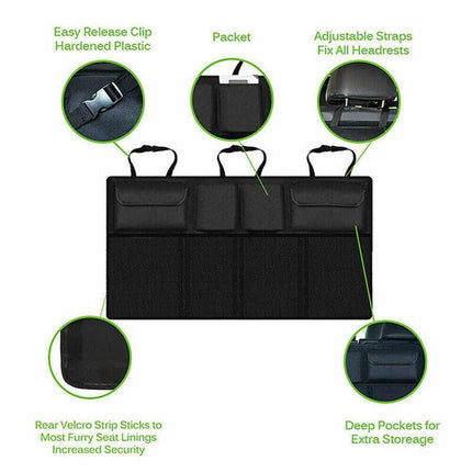 Large Organiser Hanging Pouch Bag Car Seat Back SUV Hatchback Trunk Boot Storage - Aimall