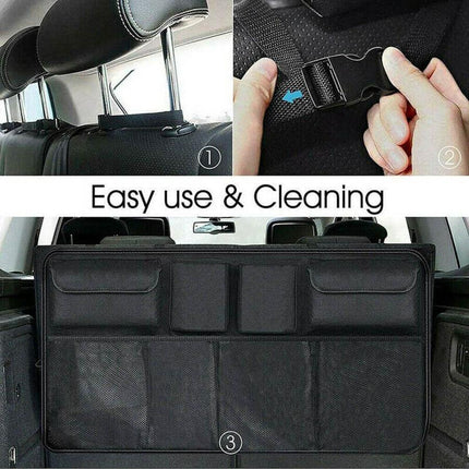 Large Organiser Hanging Pouch Bag Car Seat Back SUV Hatchback Trunk Boot Storage - Aimall