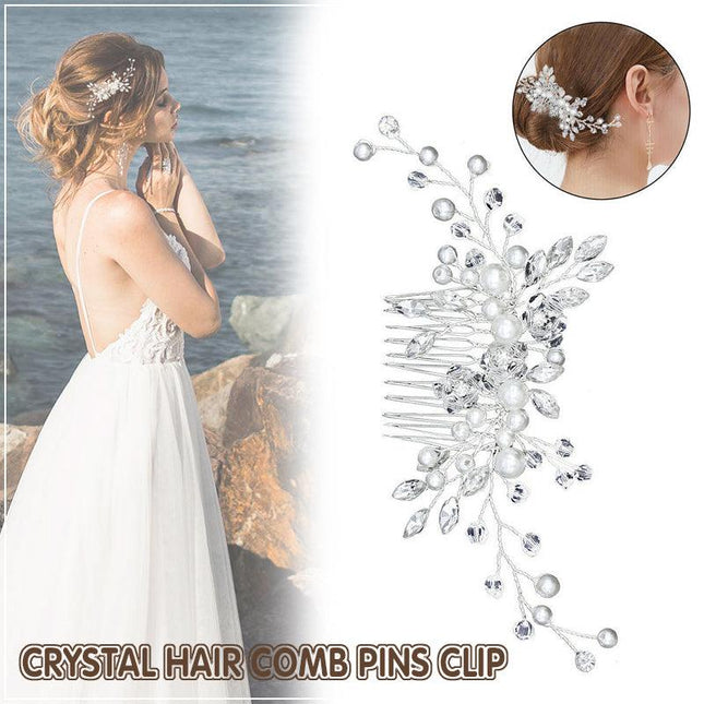 Bridal Headpieces Crystal Wedding Accessories White Jewelry Hair Comb Party AU - Aimall