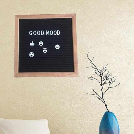 10" Felt Letter Board Deco Wooden Frame Message Boards With Felt Symbol Numbers - Aimall