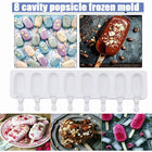 8 Cavity Popsicle Frozen Mold Silicone Cake Baking Mould DIY Ice Cream Mould NEW - Aimall