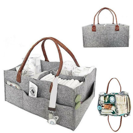 Diaper Caddy Nursery Storage Baby Organizer Basket Nappy Bin Infant Wipes Bag AU - Aimall