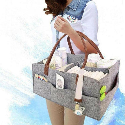 Diaper Caddy Nursery Storage Baby Organizer Basket Nappy Bin Infant Wipes Bag AU - Aimall