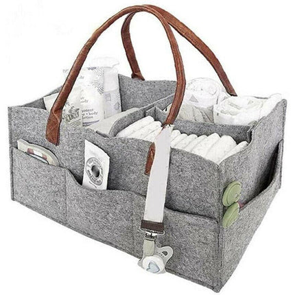 Diaper Caddy Nursery Storage Baby Organizer Basket Nappy Bin Infant Wipes Bag AU - Aimall