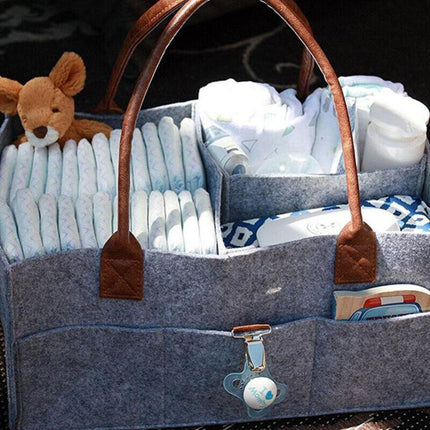 Diaper Caddy Nursery Storage Baby Organizer Basket Nappy Bin Infant Wipes Bag AU - Aimall