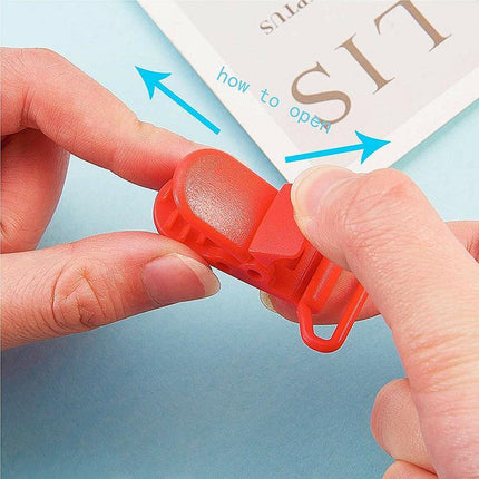 60 Random Colored Plastic Baby Pacifier Suspender Dummy Clip Badge Holder Craft - Aimall