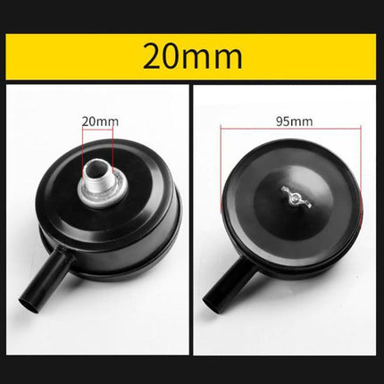 2 PCS Compressor Male Threaded 20mm Air Intake Silencer Filter Black Metal Shell - Aimall