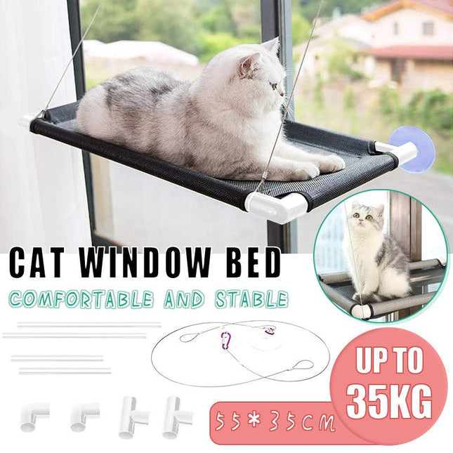 Pet Cat Window Hammock Perch Bed Hold Up To 60lbs Mounted Durable Seat AU NEW - Aimall