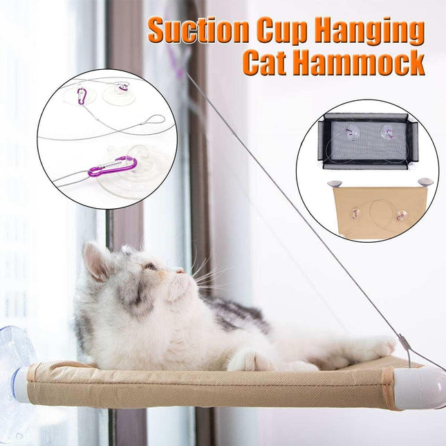Pet Cat Window Hammock Perch Bed Hold Up To 60lbs Mounted Durable Seat AU NEW - Aimall