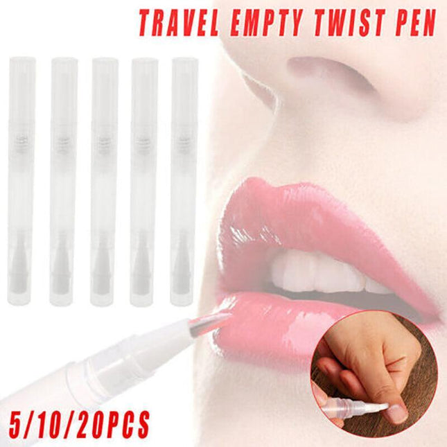 Nail Polish/Cuticle Oil Container Empty Twist Pens With Brushes Travel Portable - Aimall