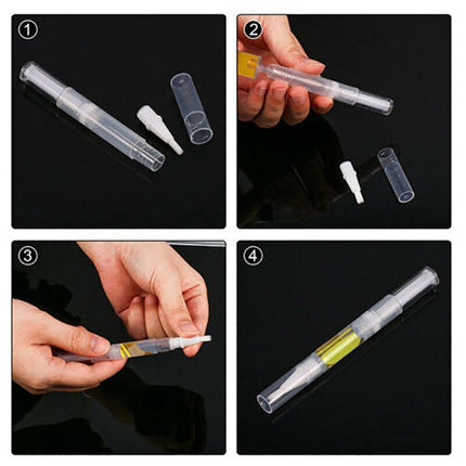 Nail Polish/Cuticle Oil Container Empty Twist Pens With Brushes Travel Portable - Aimall