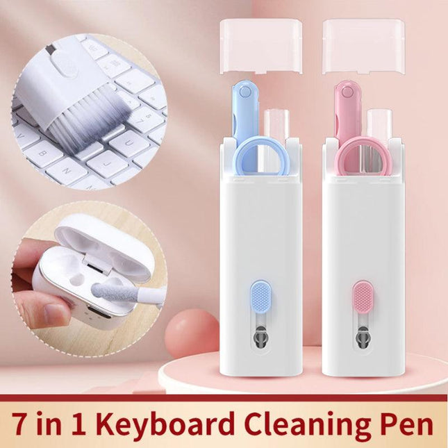 7 IN 1 Keyboard Cleaning Kit Laptop PC Earphone Cleaner Brush Remover Key Puller - Aimall