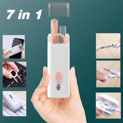 7 IN 1 Keyboard Cleaning Kit Laptop PC Earphone Cleaner Brush Remover Key Puller - Aimall